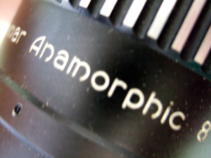 The Anamorphic lens on the cine camera