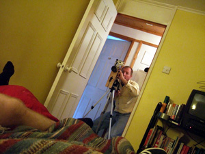 Tony setting up the camera